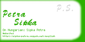 petra sipka business card